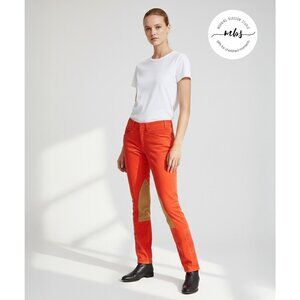 Ralph Lauren Equestrian Jodhpur Mid Rise Riding Skinny Pants Orange‎ Tan 8